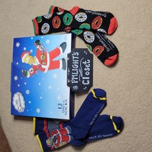 The Simpsons Christmas Socks Set of 2 Pair Crew NWOT